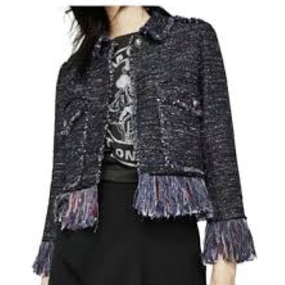 Multicolor Fringe Tweed Jacket - Picture 11 of 11